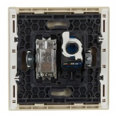 Розетка двойная TV+RJ45 кат.6 ИЭК FORTE&PIANO FP437 ваниль