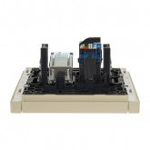 Розетка двойная TV+RJ45 кат.6 ИЭК FORTE&PIANO FP437 ваниль