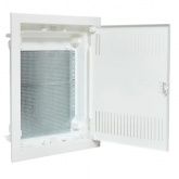 Встраиваемый слаботочный щит EKF Nova 2 ряда с металлической перфорированной дверью IP40 белый