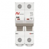 Выключатель автоматический EKF AVERES AV-6 40A (B) 2P однофазный 6kA