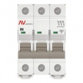 Выключатель автоматический EKF AVERES AV-6 6A (B) 3P трехфазный 6kA
