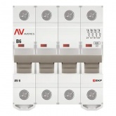 Выключатель автоматический EKF AVERES AV-6 6A (B) 4P трехфазный 6kA