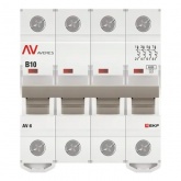 Выключатель автоматический EKF AVERES AV-6 10A (B) 4P трехфазный 6kA