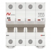 Выключатель автоматический EKF AVERES AV-6 20A (B) 4P трехфазный 6kA