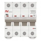 Выключатель автоматический EKF AVERES AV-6 63A (B) 4P трехфазный 6kA