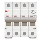 Выключатель автоматический EKF AVERES AV-6 3A (C) 4P трехфазный 6kA