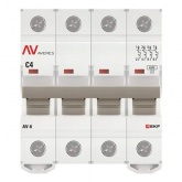 Выключатель автоматический EKF AVERES AV-6 4A (C) 4P трехфазный 6kA