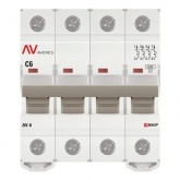 Выключатель автоматический EKF AVERES AV-6 6A (C) 4P трехфазный 6kA