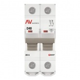 Выключатель автоматический EKF AVERES AV-6 40A (D) 2P однофазный 6kA