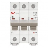 Выключатель автоматический EKF AVERES AV-6 1A (D) 3P трехфазный 6kA
