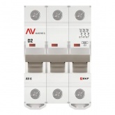 Выключатель автоматический EKF AVERES AV-6 2A (D) 3P трехфазный 6kA