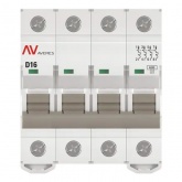 Выключатель автоматический EKF AVERES AV-6 16A (D) 4P трехфазный 6kA