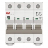 Выключатель автоматический EKF AVERES AV-6 20A (D) 4P трехфазный 6kA