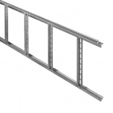 Лоток лестничный EKF 50х400х3000 металлический толщина лонжерона 1,2 мм