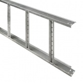 Лоток лестничный EKF 100х400х3000 металлический толщина лонжерона 1,2 мм