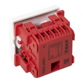 Выключатель одноклавишный EKF C-Line 10А 2 модуля белый