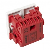 Выключатель двухклавишный EKF C-Line 10А 2 модуля белый