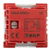 Выключатель двухклавишный EKF C-Line 10А 2 модуля белый