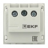 Розетка EKF C-Line 2P+E шторки винтовой зажим белая
