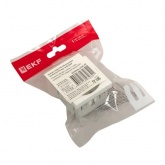 Розетка EKF C-Line 2P+E шторки винтовой зажим белая