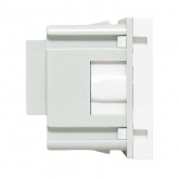 Розетка EKF C-Line 2P+E шторки винтовой зажим белая