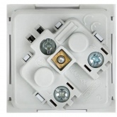 Розетка EKF C-Line 2P+E 45 градусов шторки винтовой зажим белая