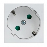 Розетка EKF C-Line 2P+E 45 градусов шторки винтовой зажим белая