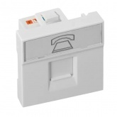 Розетка EKF C-Line RJ11 2 модуля белая