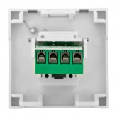 Розетка EKF C-Line RJ11 2 модуля белая