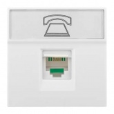 Розетка EKF C-Line RJ11 2 модуля белая