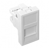 Розетка EKF C-Line RJ45 кат.5e 1 модуль белая