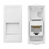 Розетка EKF C-Line RJ45 кат.5e 1 модуль белая