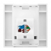 Розетка EKF C-Line RJ45 кат.6 2 модуля белая