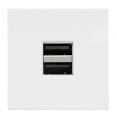 Розетка EKF C-Line USB тип А 2.1А 2 гнезда белая