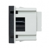 Розетка EKF C-Line 2P+E шторки винтовой зажим черная