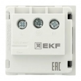 Розетка EKF C-Line 2P+E шторки винтовой зажим черная