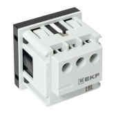 Розетка EKF C-Line 2P+E шторки винтовой зажим черная