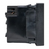 Розетка EKF C-Line 2P+E 45 градусов шторки быстрозажимные клеммы черная