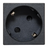 Розетка EKF C-Line 2P+E 45 градусов шторки быстрозажимные клеммы черная