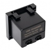 Розетка EKF C-Line USB тип А 2.1А 2 гнезда черная