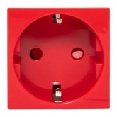Розетка EKF C-Line 2P+E шторки винтовой зажим красная