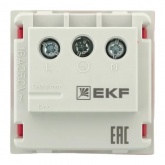 Розетка EKF C-Line 2P+E шторки винтовой зажим красная