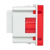 Розетка EKF C-Line 2P+E шторки винтовой зажим красная