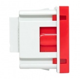 Розетка EKF C-Line 2P+E шторки винтовой зажим красная