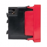 Розетка EKF C-Line 2P+E 45 градусов шторки быстрозажимные клеммы красная