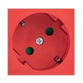 Розетка EKF C-Line 2P+E 45 градусов шторки винтовой зажим красная