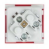 Розетка EKF C-Line 2P+E 45 градусов шторки винтовой зажим красная