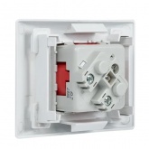 Розетка EKF C-Line 2P+E 45 градусов шторки винтовой зажим красная