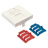 Вставка розеточная EKF TERACOM для одного RJ Keystone формат Mosaic 2м со шторками