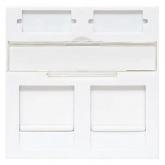 Вставка розеточная EKF TERACOM для двух RJ Keystone формат Mosaic 2м со шторками